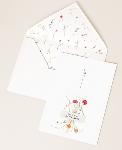 Convites de casamento florais