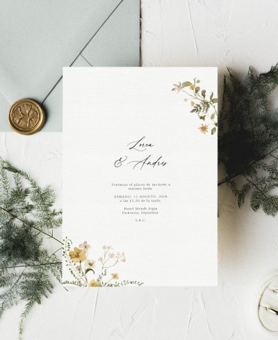 Convite de casamento de maio primavera