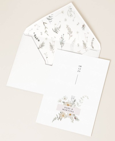 Einladungen zur Winterblumenhochzeit