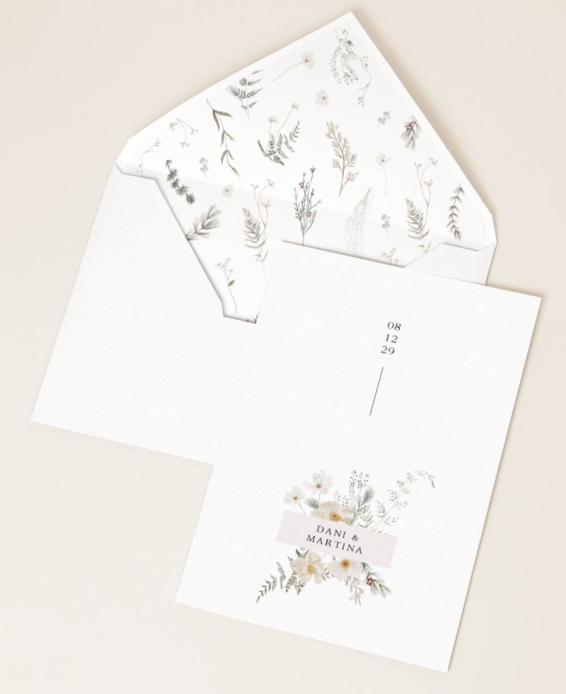Einladungen zur Winterblumenhochzeit Einladungen zur Winterblumenhochzeit