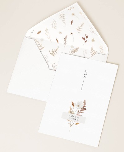 Einladungen für Herbstblumen, Hochzeiten