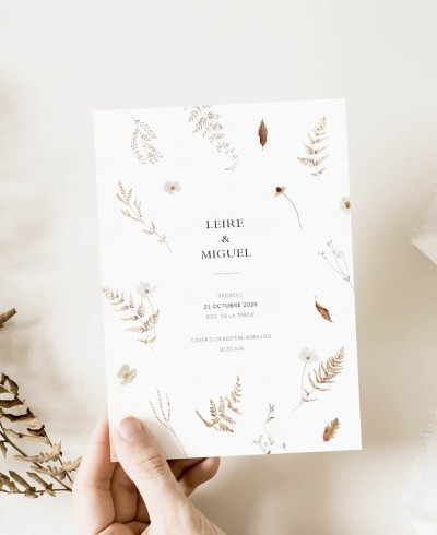 Herbst Oktober Hochzeitseinladung