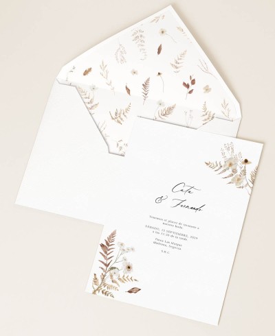Invitations pour les mariages de la collection Seasons