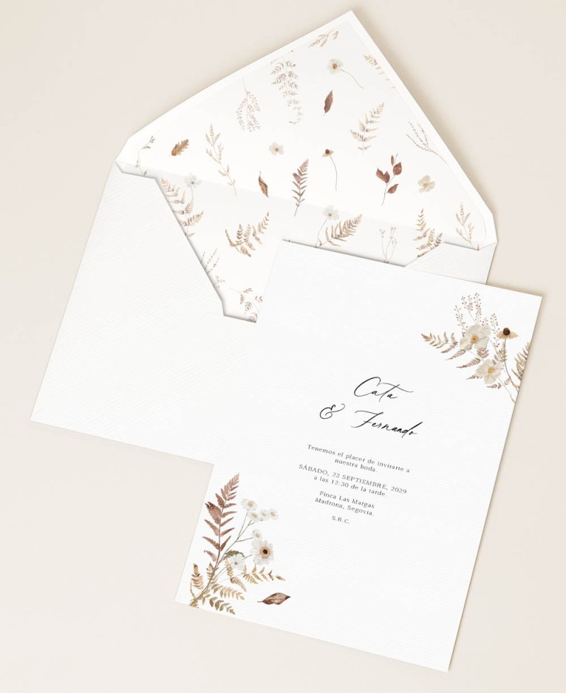 Invitations pour les mariages de la collection Seasons Invitations pour les mariages de la collection Seasons
