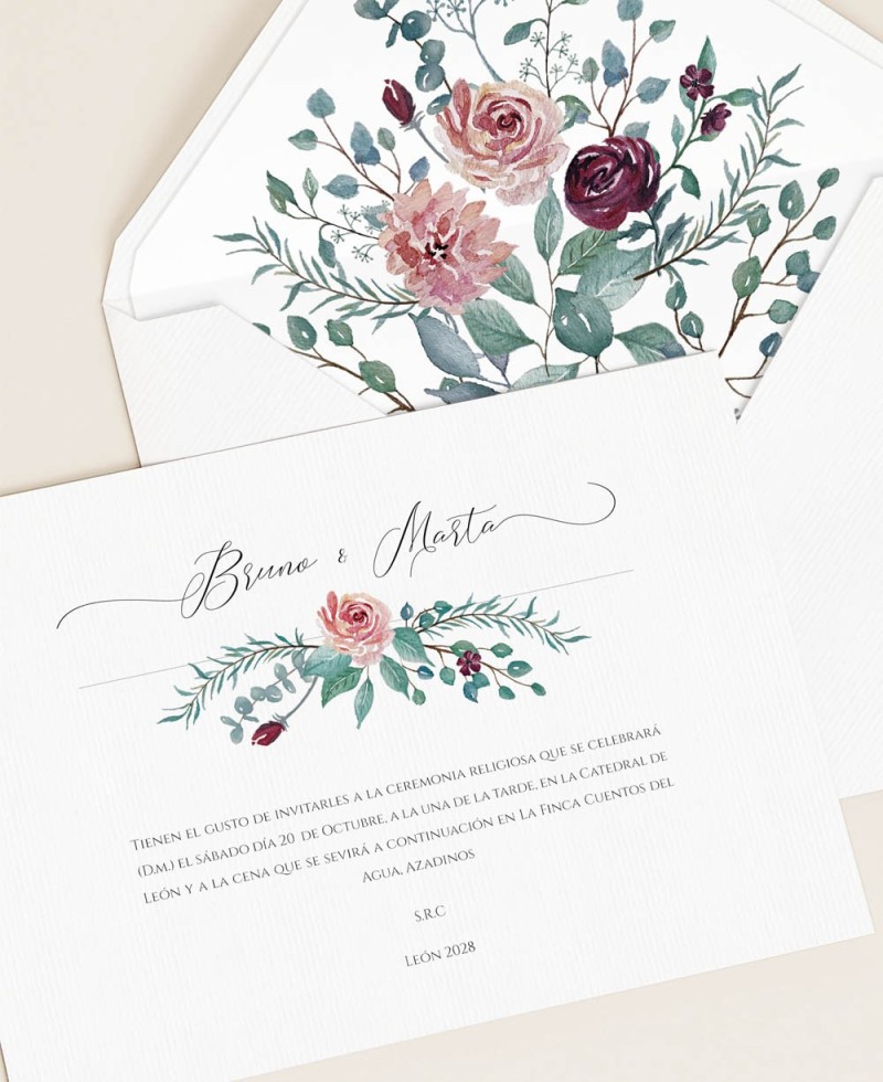 Papelaria floral para casamentos elegantes Papelaria floral para casamentos elegantes