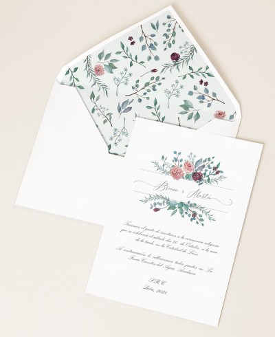 Invitations de mariage Collection botanique