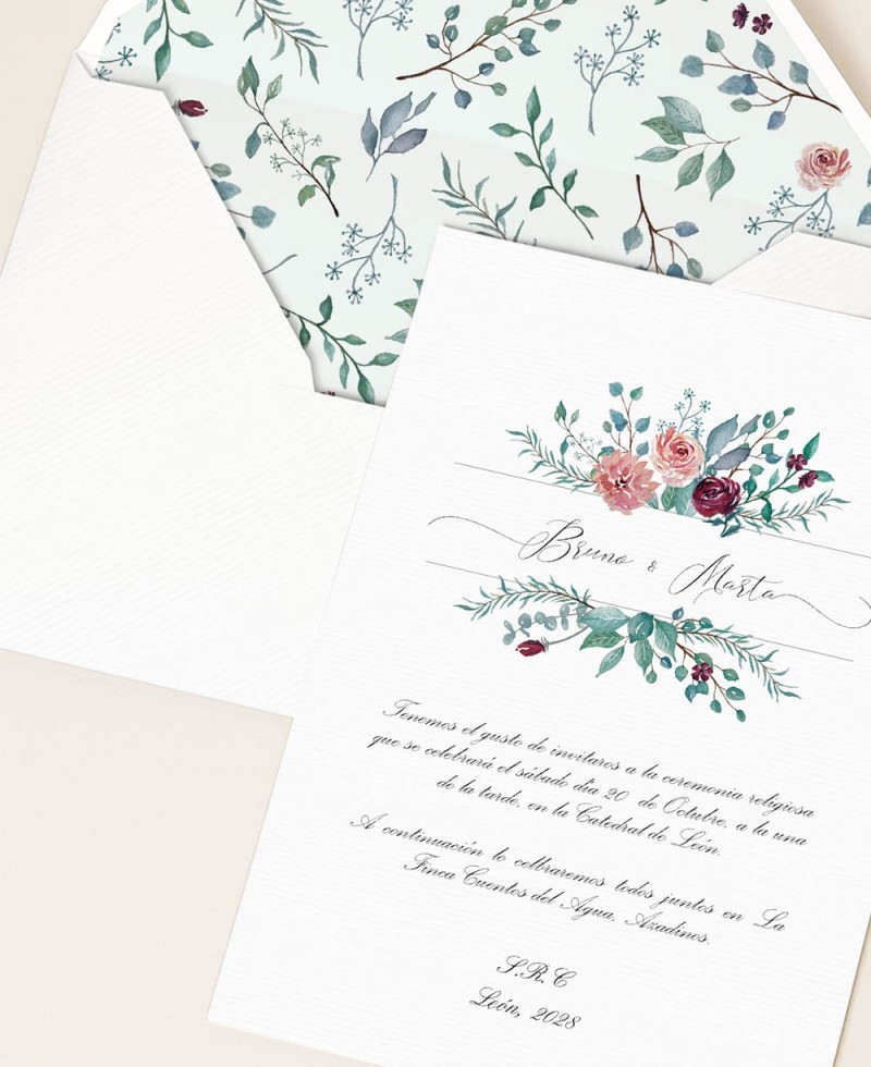 Papelaria floral para casamentos elegantes Papelaria floral para casamentos elegantes