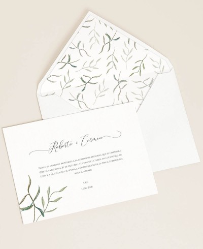 Botanical Themed Wedding Invitations