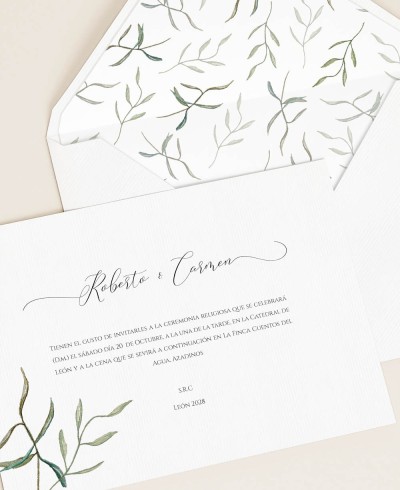 Papelería naturaleza para bodas elegantes