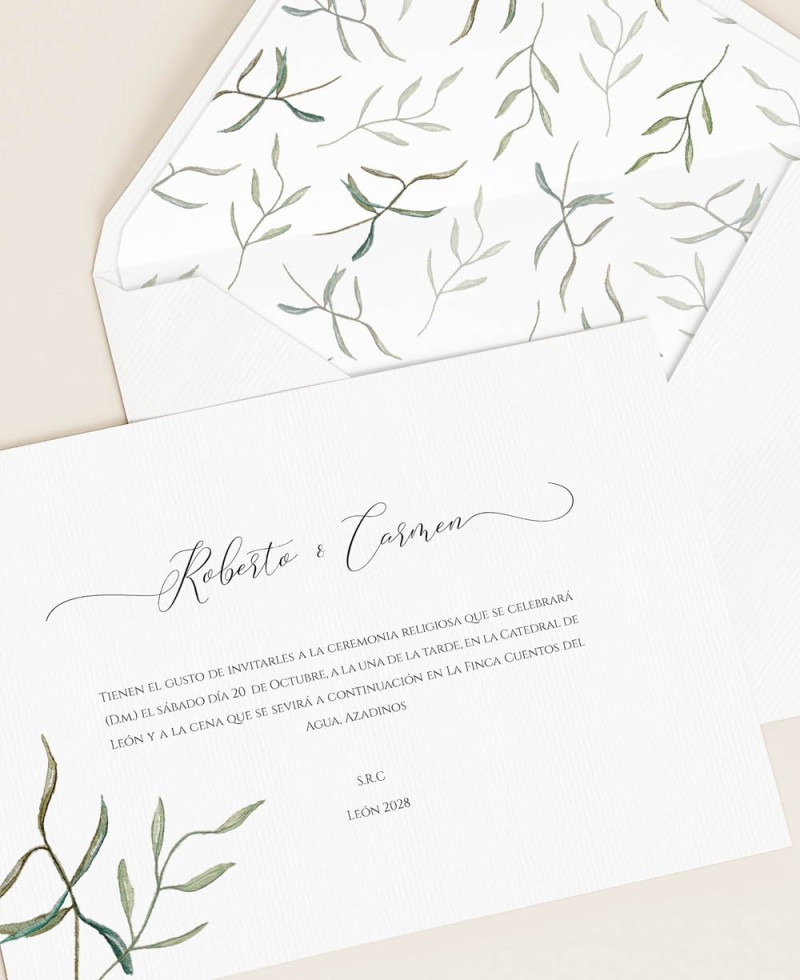 Papelería naturaleza para bodas elegantes Papelería naturaleza para bodas elegantes