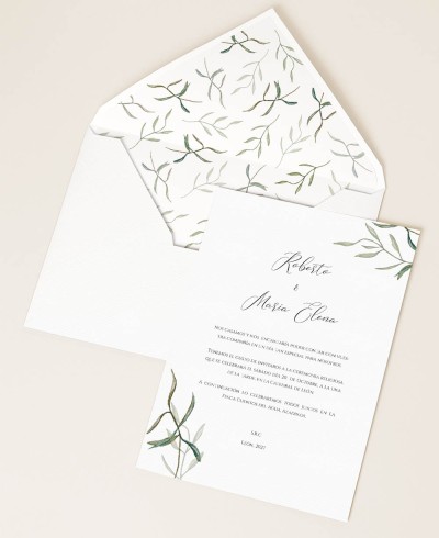 Invitaciones para bodas naturaleza