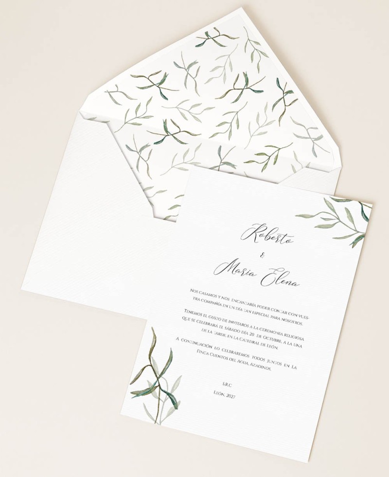 Invitations de mariage nature Invitations de mariage nature