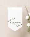Striscione tessile personalizzato per matrimoni