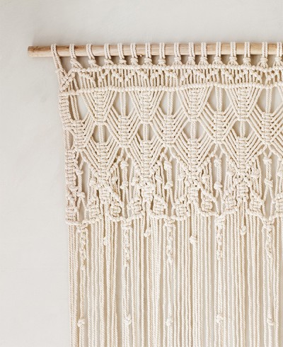Rideau en macramé, décoration rustique, mariages