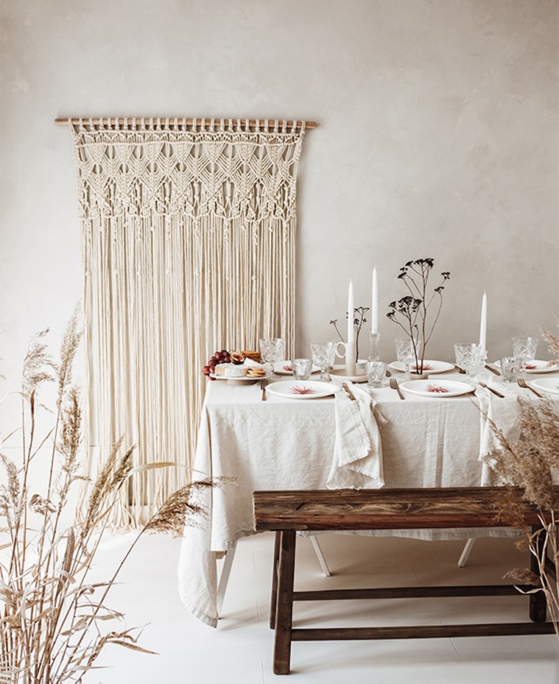 Decoración bohemia bodas cortina tejida Decoración bohemia bodas cortina tejida
