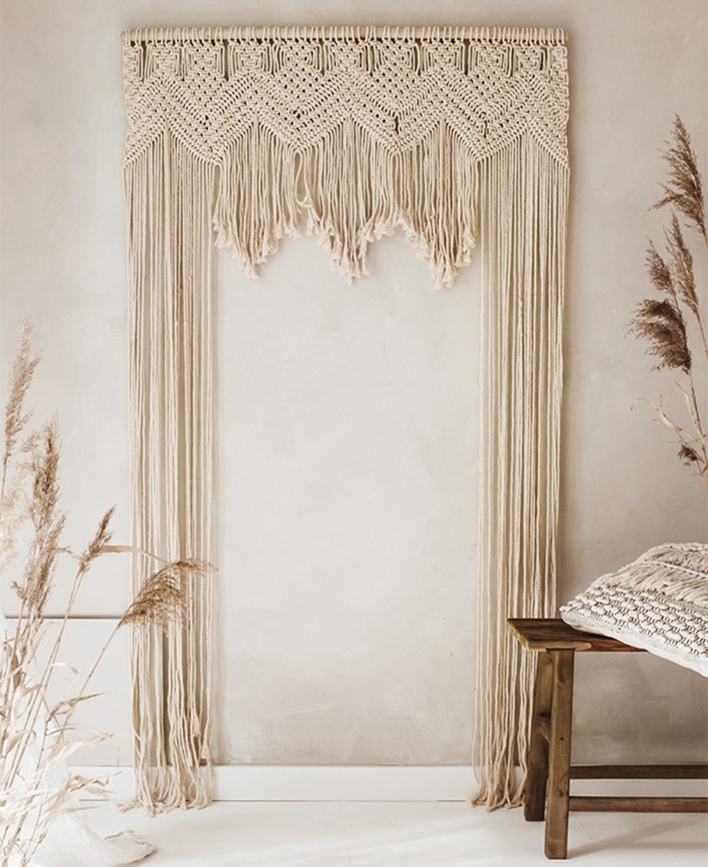 Arco cortina macramé decoración bodas Arco cortina macramé decoración bodas