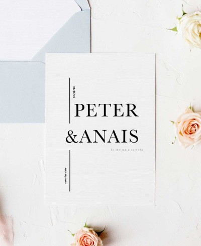Hochzeitseinladung minimalistische Kollektion Berlin