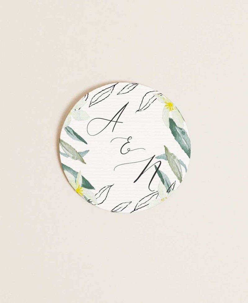 Autocollant rond pour mariages Autocollant rond pour mariages