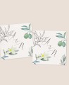 Elegant square botanical stickers for wedding