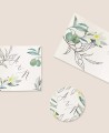 Adesivos de flor de oliveira e laranjeira, detalhes elegantes do casamento