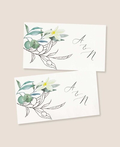 Adesivos de flor de oliveira e laranjeira para detalhes do casamento