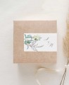 Horizontal rectangular botanical wedding sticker