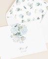 Convites de casamento de hortênsia azul