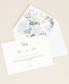 Convite botânico do casamento com flores