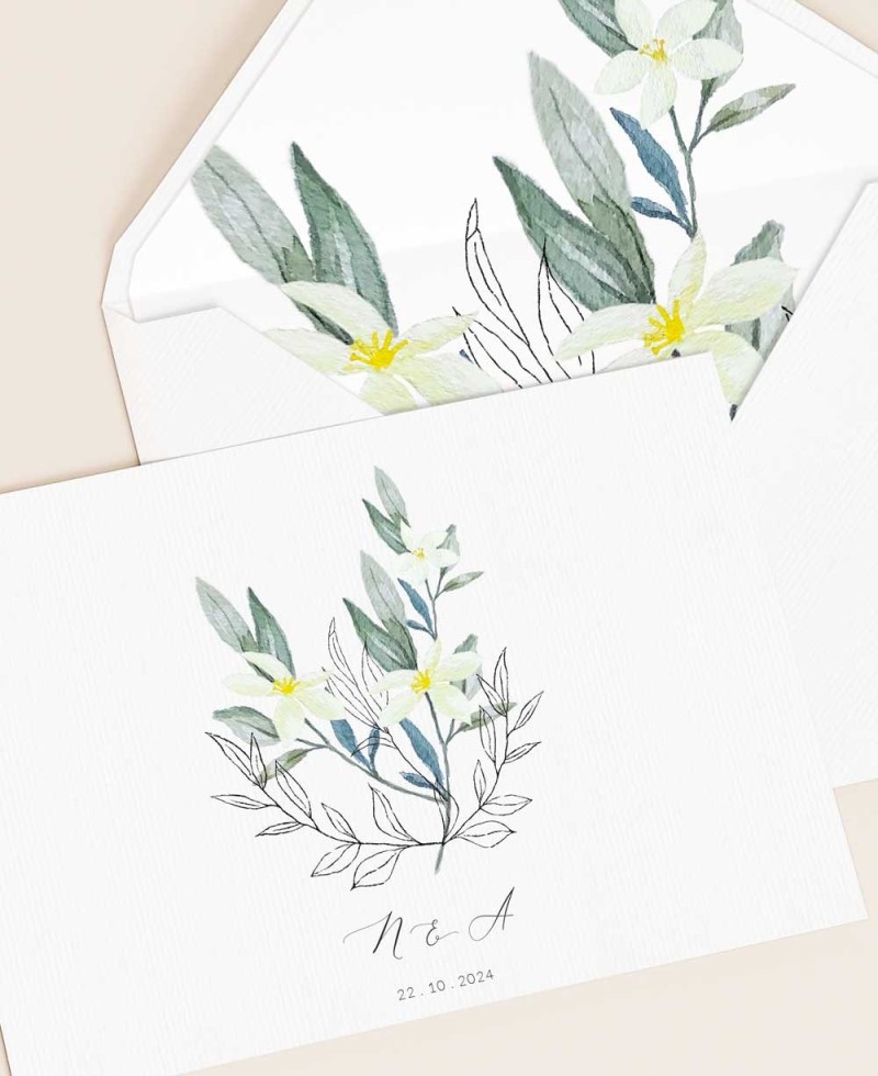 Bellissimi ed eleganti inviti per matrimoni con fiori Bellissimi ed eleganti inviti per matrimoni con fiori