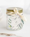 Etichette rotonde per la collezione botanica dei dettagli del matrimonio