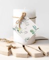 Etichette quadrate per collezione botanica matrimonio
