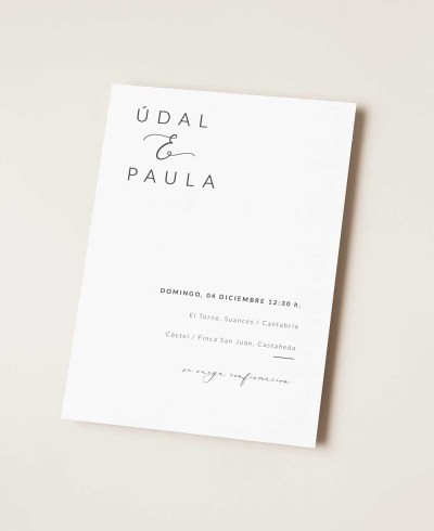Collezione minimal, cancelleria elegante per matrimoni