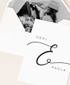 Elegante und hübsche minimalistische Hochzeitseinladung