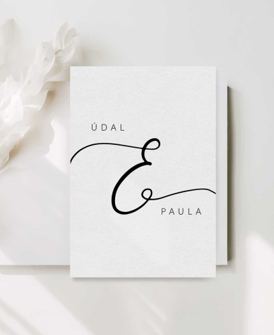 Minimale Hochzeitseinladung Paris
