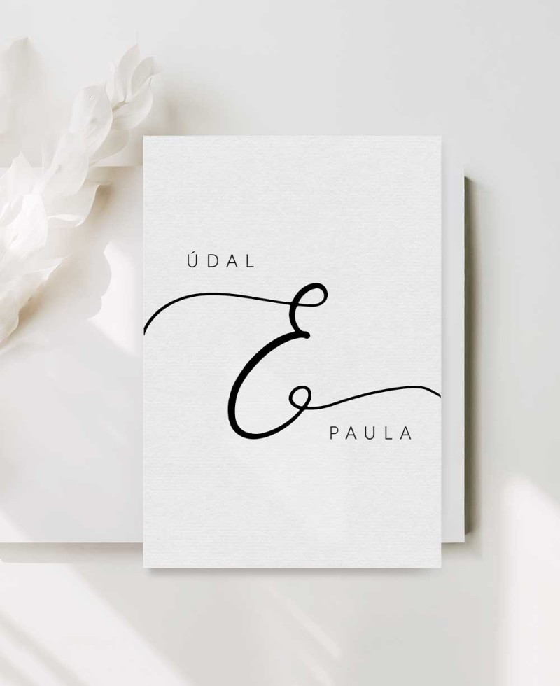 Minimale Hochzeitseinladung Paris Minimale Hochzeitseinladung Paris