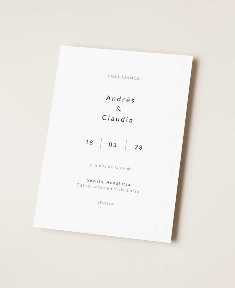 Minimal Typographic Wedding Invitation Minimal Typographic Wedding Invitation