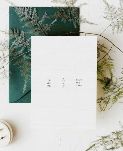 Invitation de mariage minimale à Manhattan
