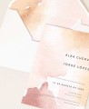 Artigos de papelaria elegantes da pinceladura da aquarela para o casamento