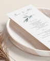 Hochzeitsmenü der botanischen Sammlung