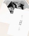 Black and white wedding invitation