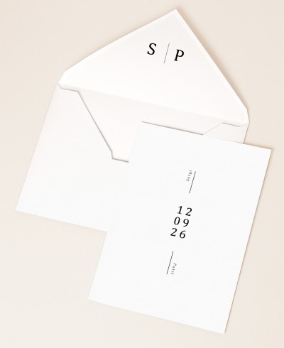 Inviti di nozze in stile minimalista