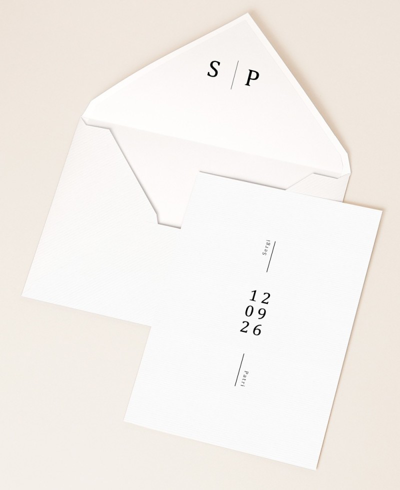 Inviti di nozze in stile minimalista Inviti di nozze in stile minimalista