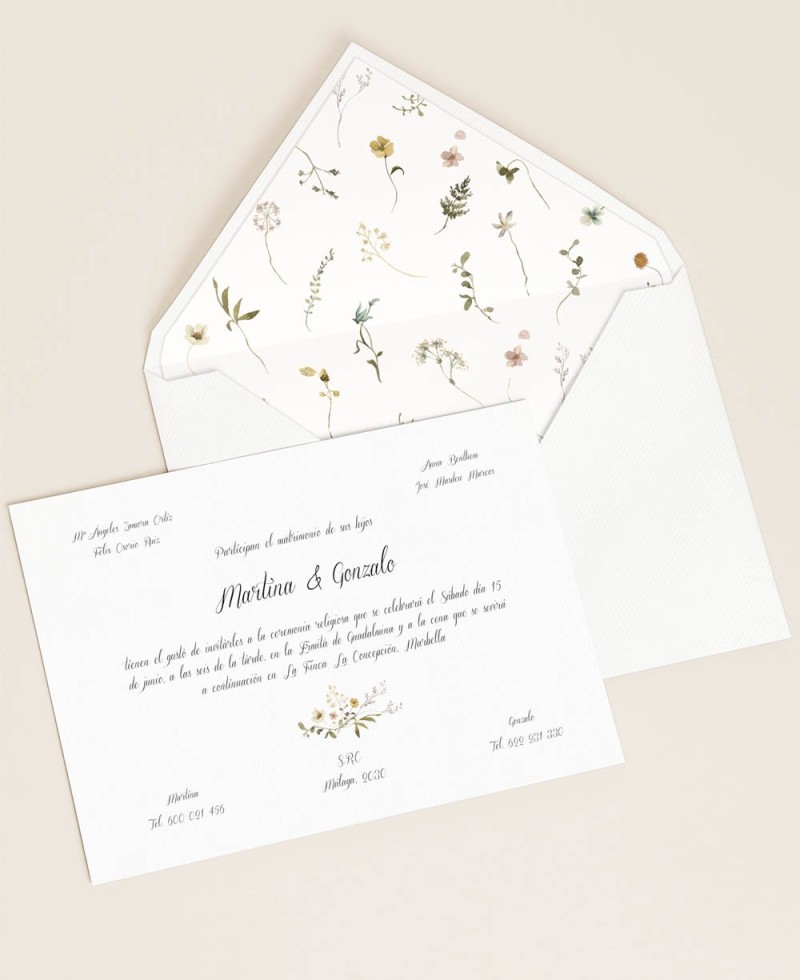 Classic and elegant floral wedding invitations Classic and elegant floral wedding invitations