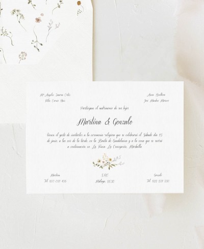 Convite de casamento clássico de primavera