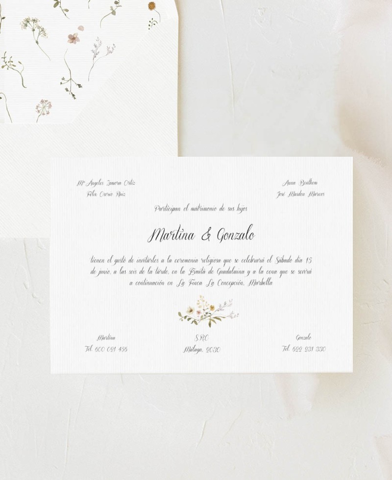 Classic Spring Wedding Invitation Classic Spring Wedding Invitation