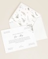 Klassisch elegante Winterblumen-Hochzeitseinladungen