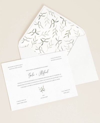 Elegant and beautiful olive tree wedding invitations