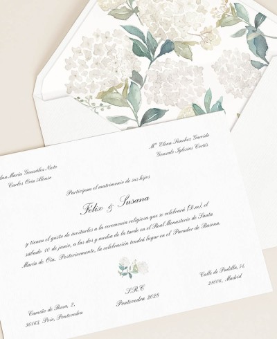 Ortensie di cancelleria da sposa tradizionali e classiche