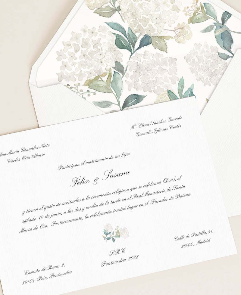 Ortensie di cancelleria da sposa tradizionali e classiche Ortensie di cancelleria da sposa tradizionali e classiche