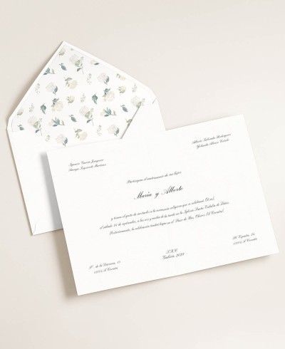 Invitations de mariage classiques de style traditionnel